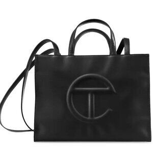 Telfar Medium Iconic Shopping Tote in Black